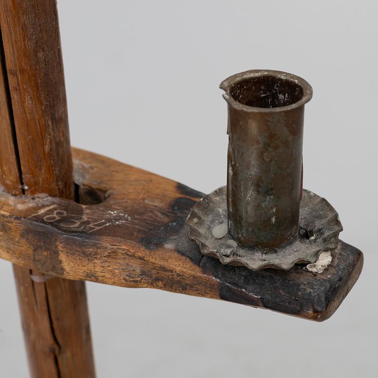 A floor candlestick, 19th Century.