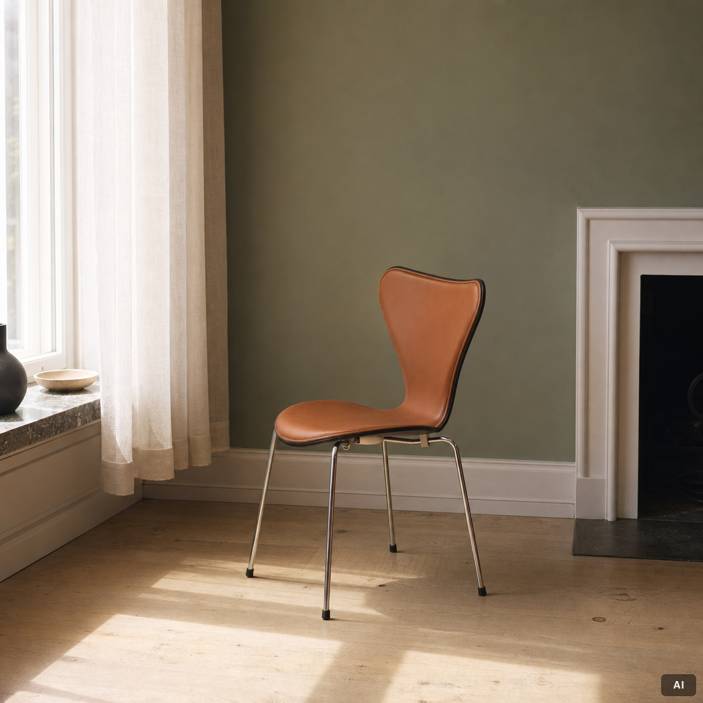 Arne Jacobsen, A 'Sjuan' chair, Fritz Hansen, Denmark, contemporary production.