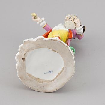 A porcelain figurine, with a Meissen like mark, second half of the 20th century.