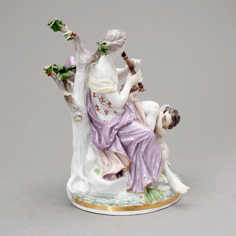 FIGURIN, porslin, Meissen, sent 1800-tal.