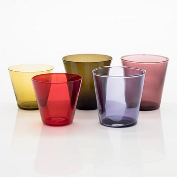 Kaj Franck, a set of 14 1960/70s model 2744 'Kimara' drinking glasses, Nuutajärvi Notsjö.