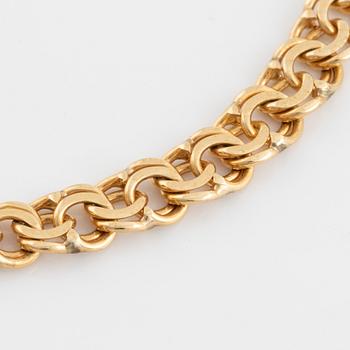 Armband,  14K guld, bismarcklänk.