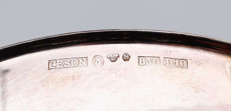 PUNCHMUGGAR, 10 st, silver, Ceson, Göteborg 1978. Vikt ca 320 gram.