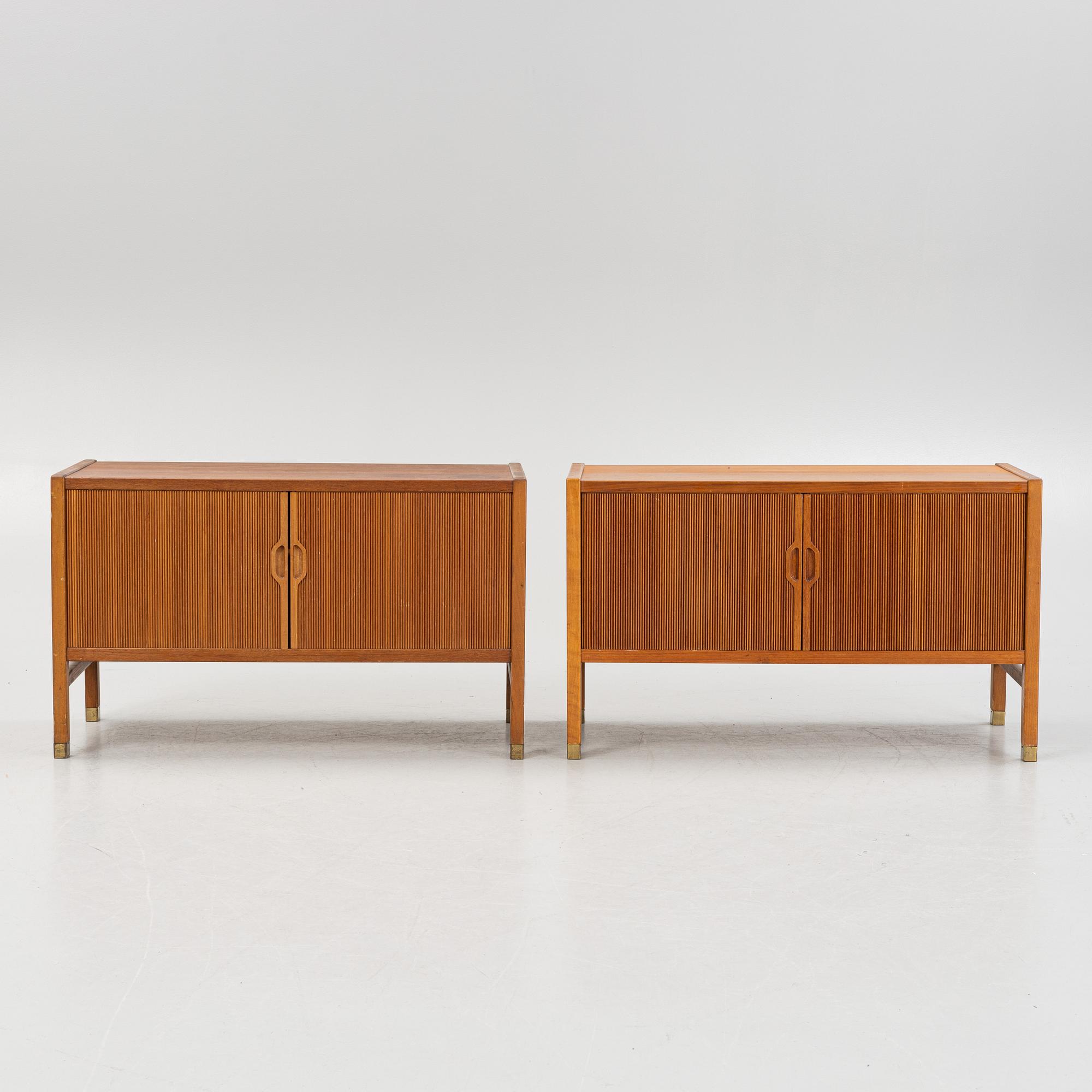 Carl-Axel Acking, likely, a pair of sideboards, Svenska Möbelfabrikerna, Bodafors, mid-20th century.