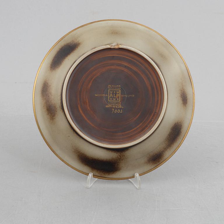 Gunnar Nylund, vas samt fat, "Flambé", Rörstrand-Lidköping, 1930-40-tal.