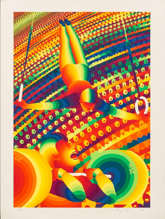 AY-O, lithograph in colours, signed no 61/100.