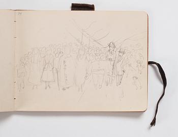 Nils von Dardel, Sketchbook, from trip to Hokkaido, Japan, 1917.