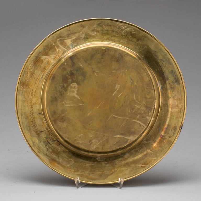 KUVERTTALLRIKAR, 12 st, mässing, troligen Stelton, Danmark, 1900-talets andra hälft.