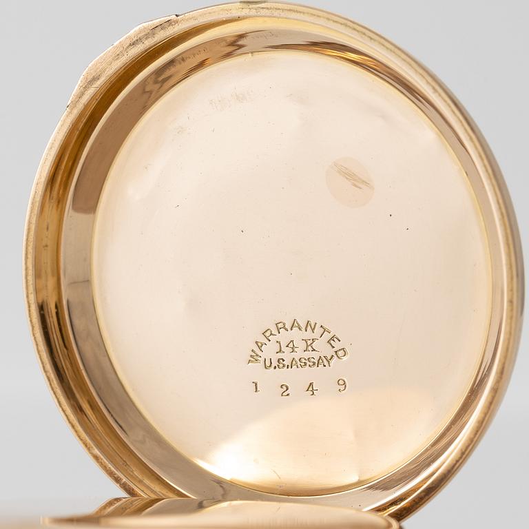 Elgin, pocket watch, hunter, 54 mm.