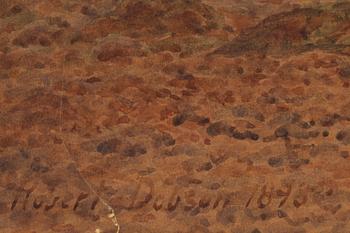 OKÄND KONSTNÄR, akvarell, sign Robert Dobson, 1896.