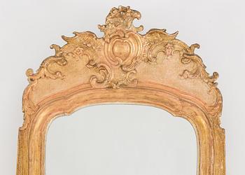 A 18th century Rococo mirror.