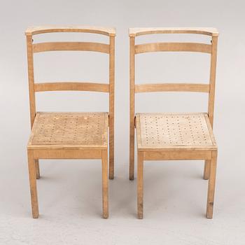 Ella Öström, a set of six chairs, for St. Thomas Church, Vällingby, 1960.
