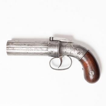A percussion revolver, Allen & Thurber, mid-19th century.
