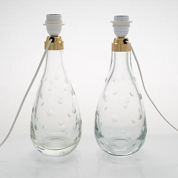 Gunnel Nyman, a pair of 1948 designed table lamps for Nuutajärvi Notsjö/ Idman Finland.
