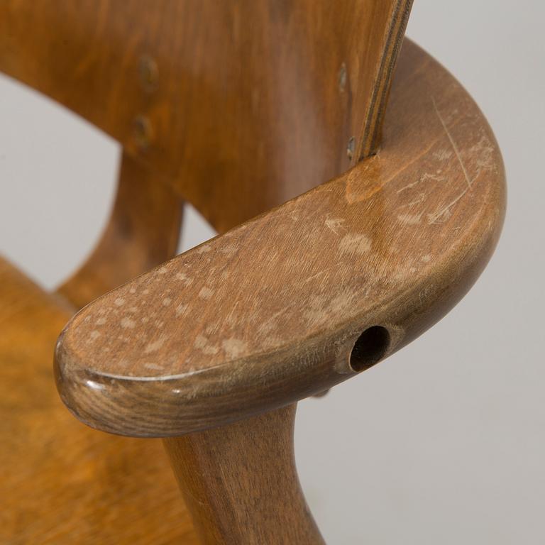 Ilmari Tapiovaara, a set of four mid-20th century 'Domus' chairs for Keravan Puuteollisuus.