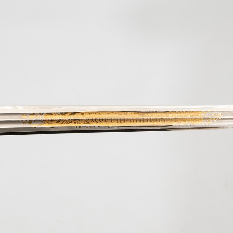 Sabel, svensk, m/1899 för infanteriofficer, med balja.