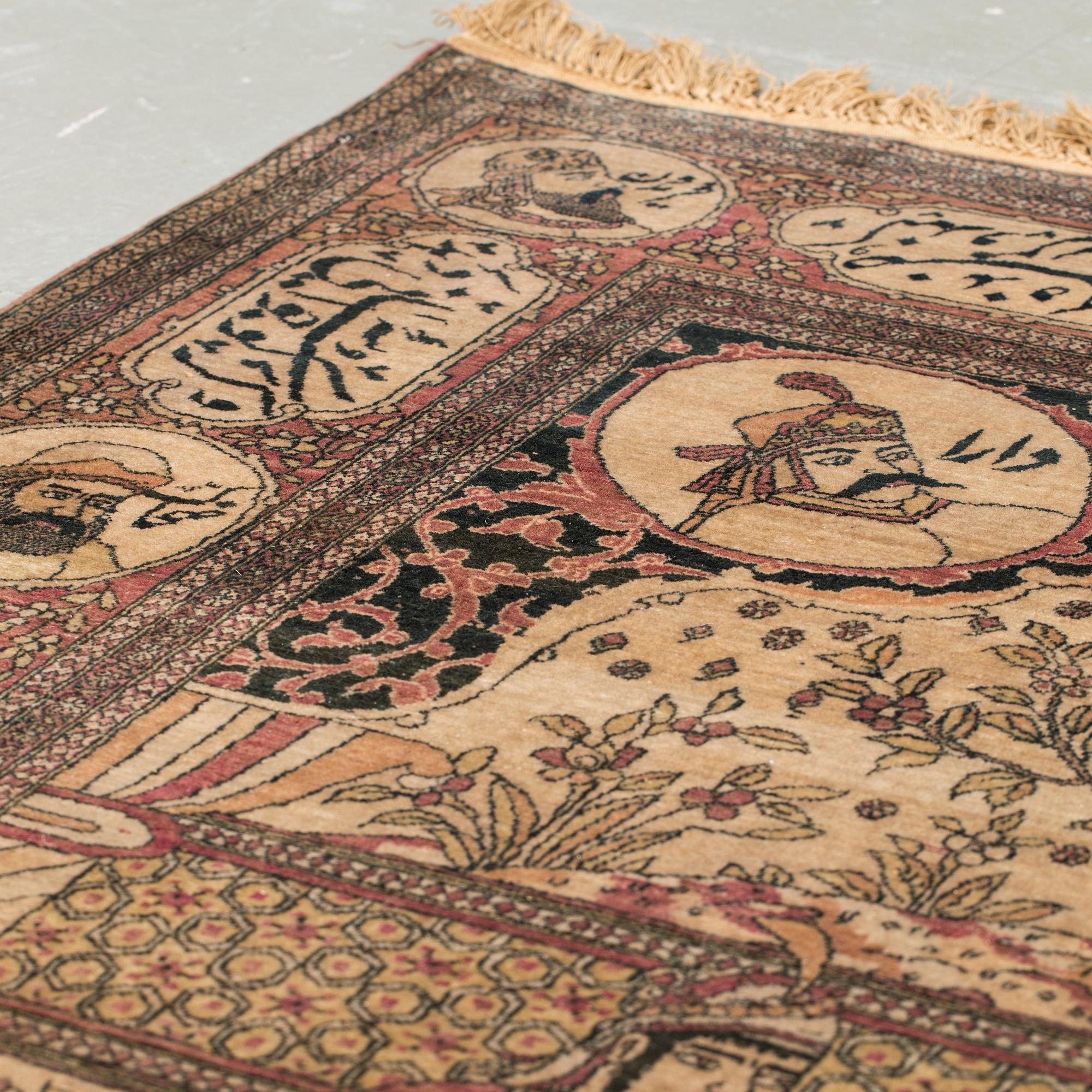 An antique Kerman laver/Esfahan, 214 x 133 cm.
