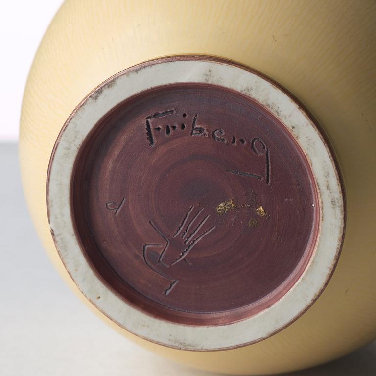 Berndt Friberg, a stoneware vase, Gustavsberg studio, Sweden 1962.