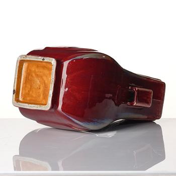 A flambe glazed Hu vase, Qing dynasty with Qianlong mark.