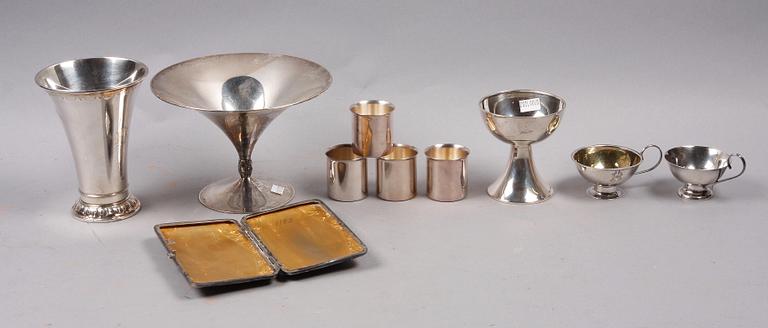 PARTI SILVER, 10 delar. Bla GAB Stockholm 1912.
