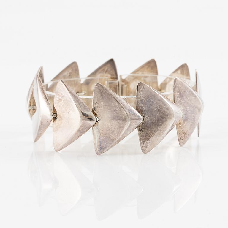 Hans Hansen, necklace and bracelet, sterling silver, Denmark.