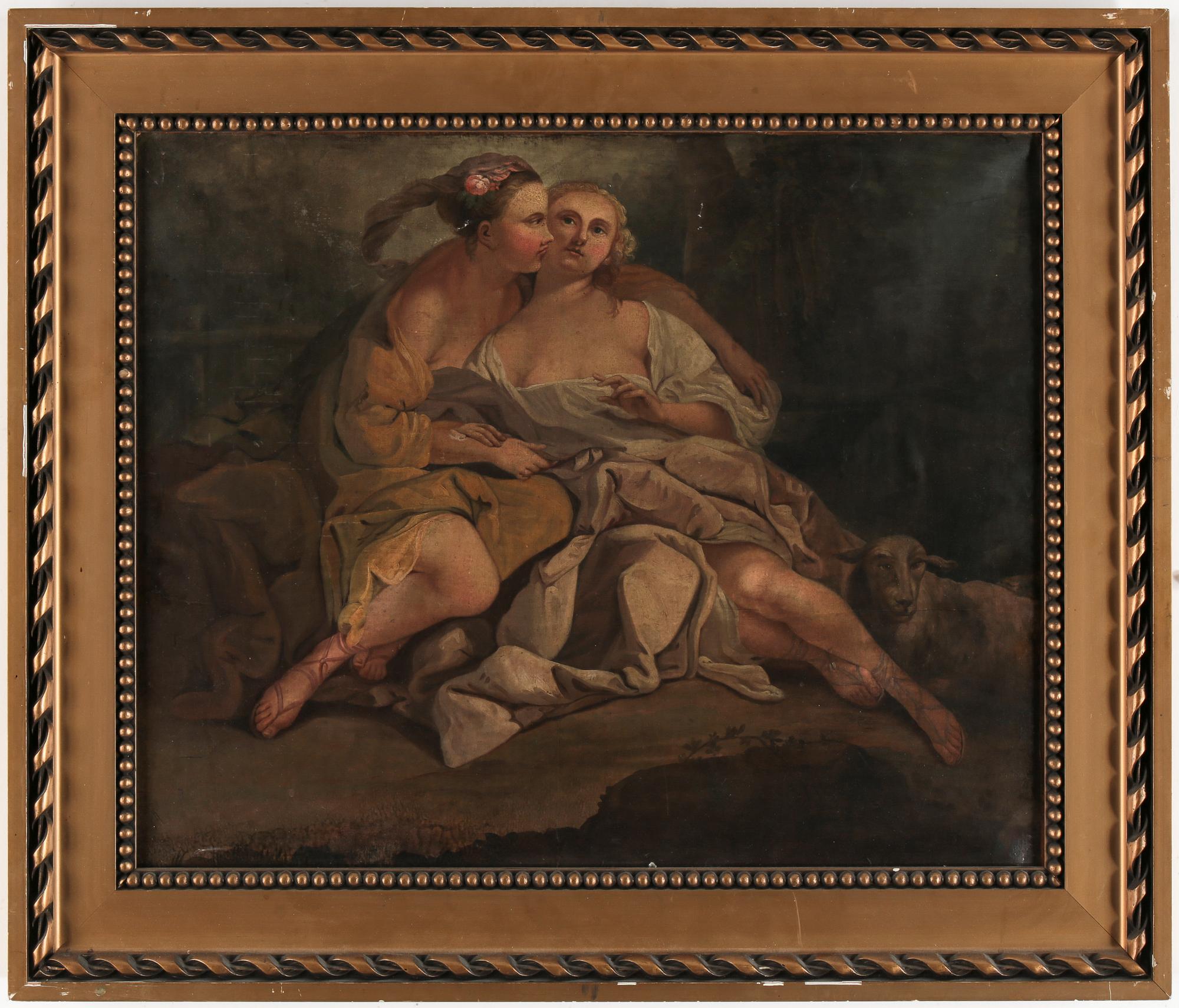 OKÄND KONSTNÄR, olja på duk, 1800-tal.