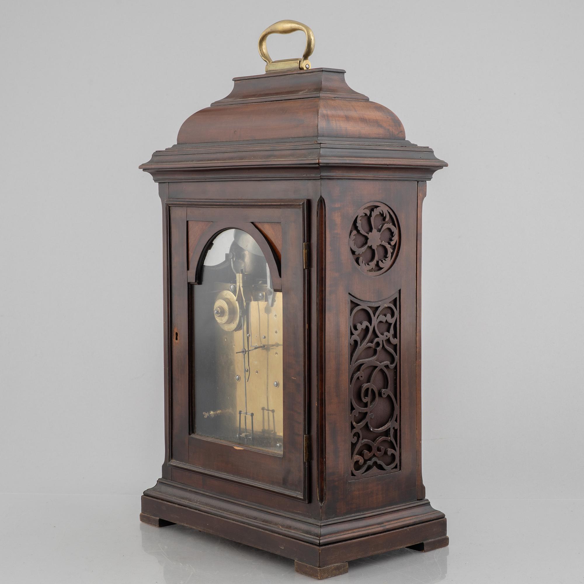 A bracket clock, signed Peter Green, Apenrade. Denmark, 18th century.