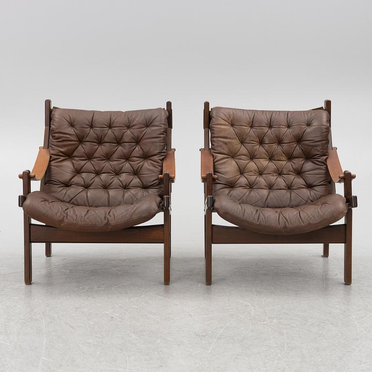 Torbjørn Afdal, a pair of 'Hunter' armchairs, Stranda industri, Bruksbo, Norway, 1970s.