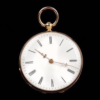 DAMFICKUR, 3 st, guld 14K, sent 1800-tal till tidigt 1900-tal.