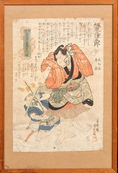 Utagawa Kunisada II, färgträsnitt. Japan, 1800-tal.