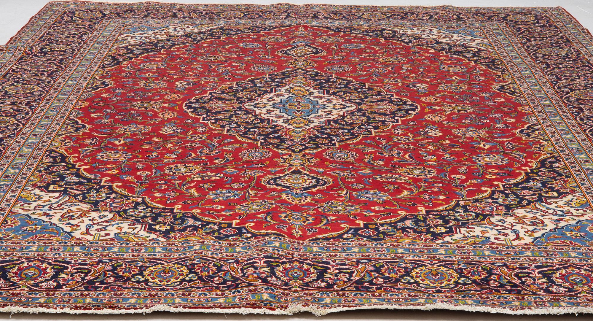 Carpet, Keshan, approx. 400 x 305 cm.