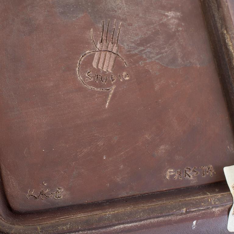 A Wilhelm Kåge 'Farsta' stoneware dish, Gustavsberg Studio.