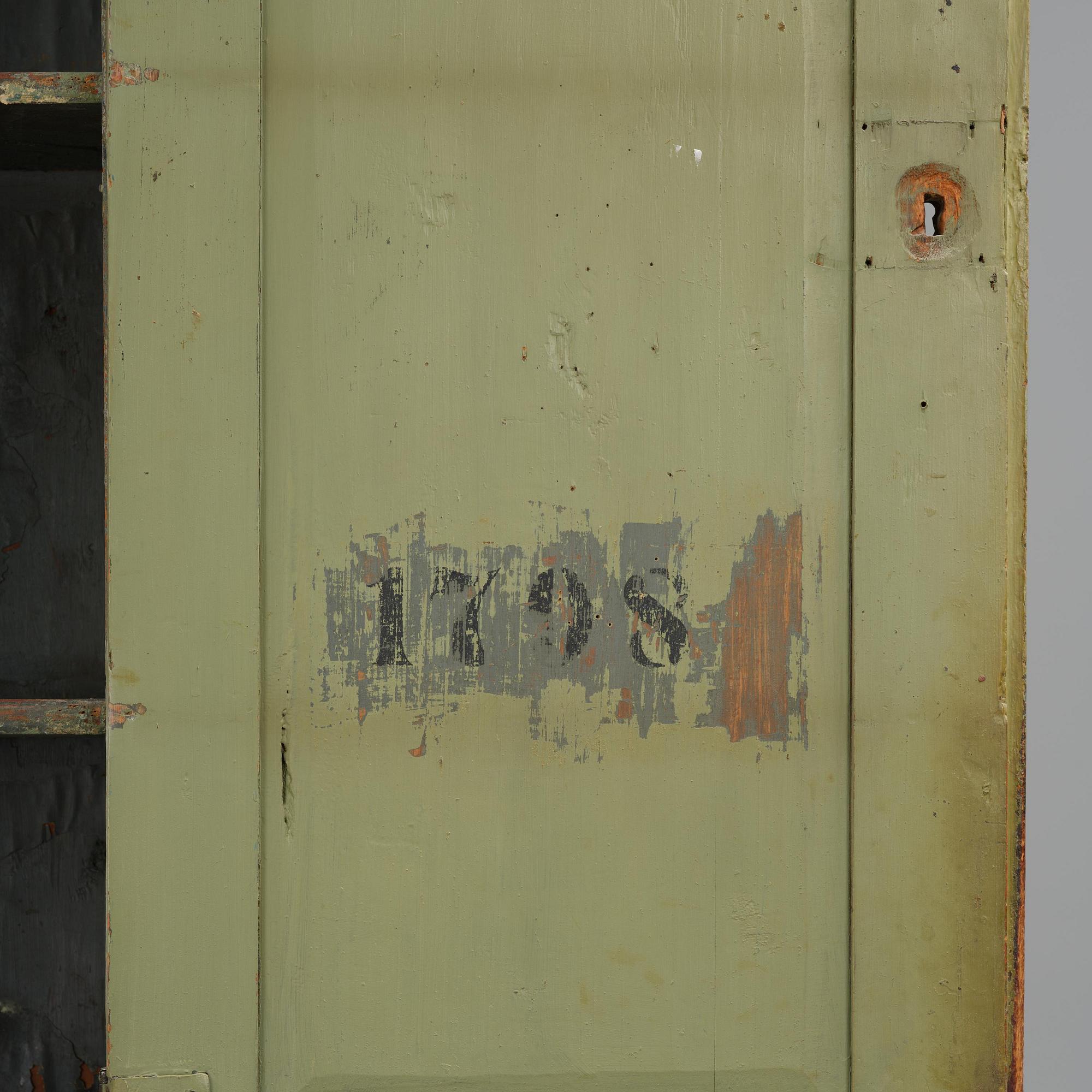 A Swedish polychrome-painted rococo cabinet, late 18th century.