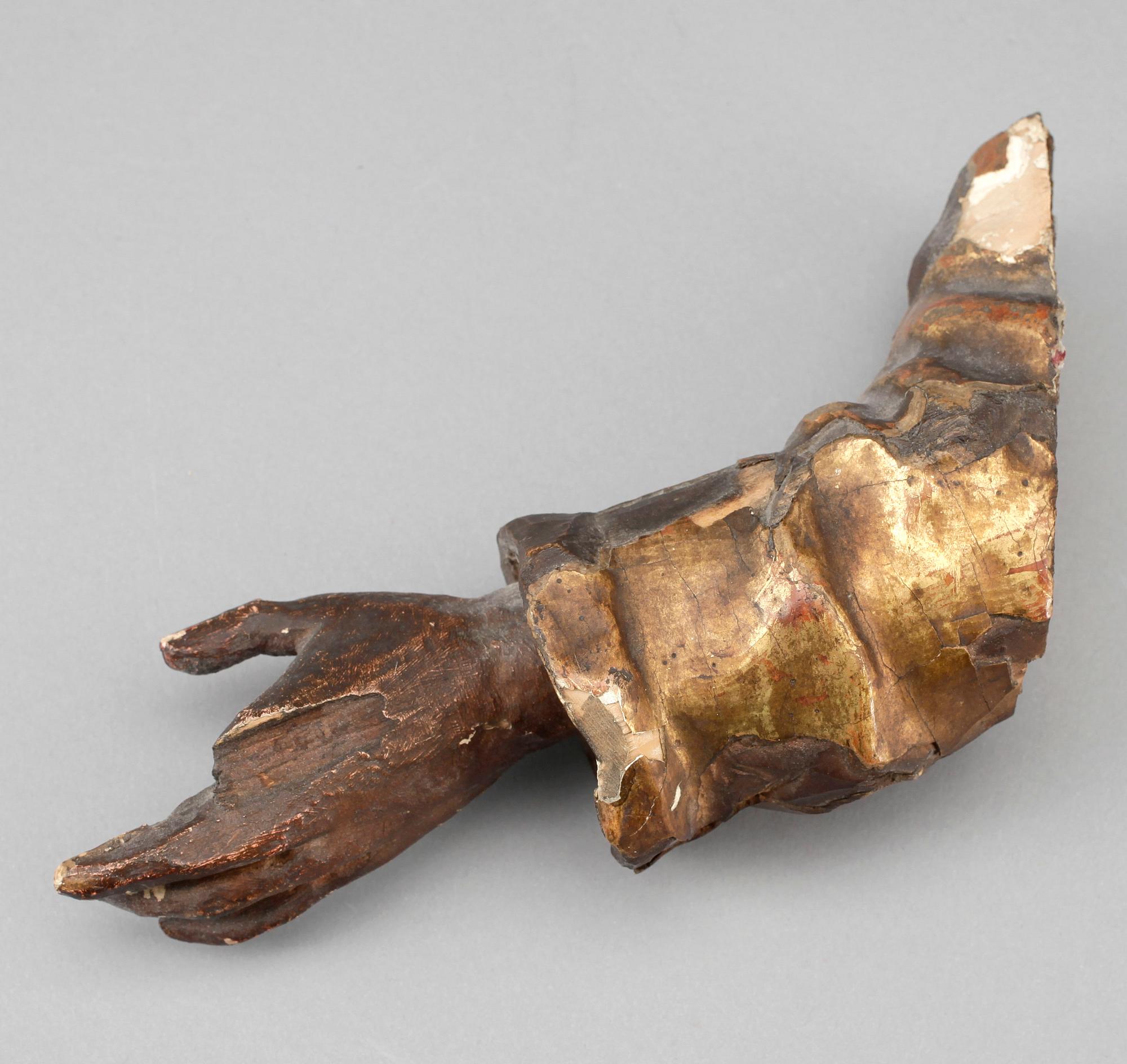 SKULPTUR, bemålat trä, omkring 1900.