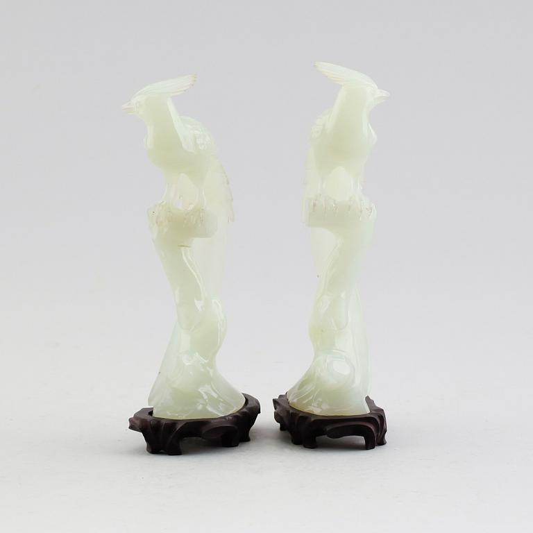 FIGURER, 1 par, nefrit, Kina.