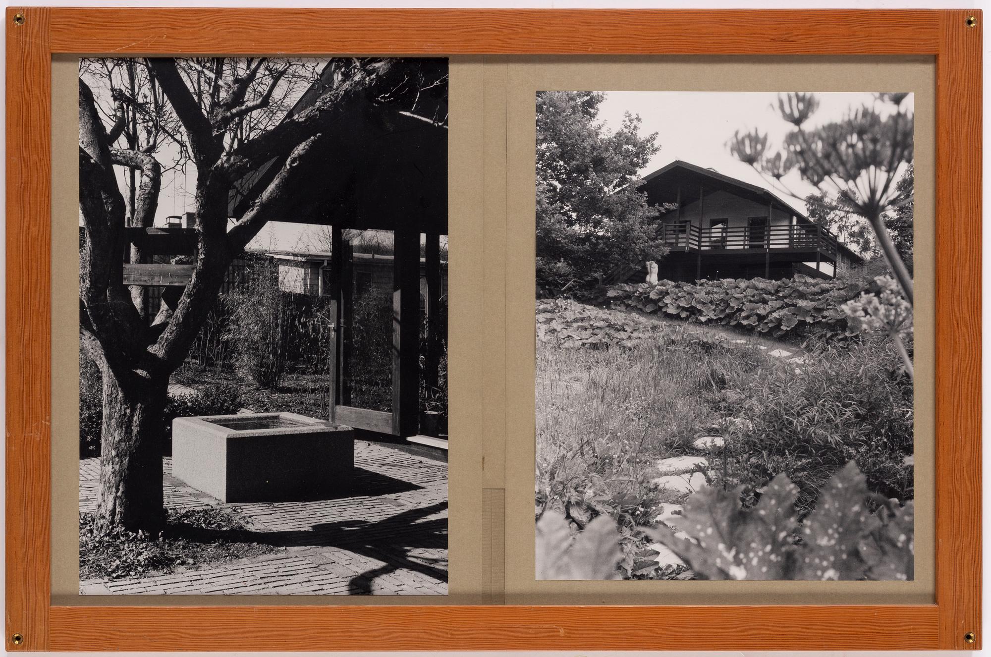 Børge Mogensen, 9 framed photographs depicting Mogensen's house at Soløsevej in Gentofte, Denmark.