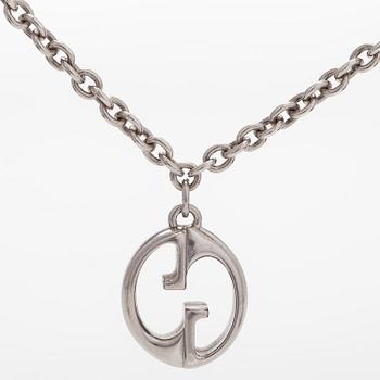 Gucci, a sterling silver 'Interlocking G' necklace.