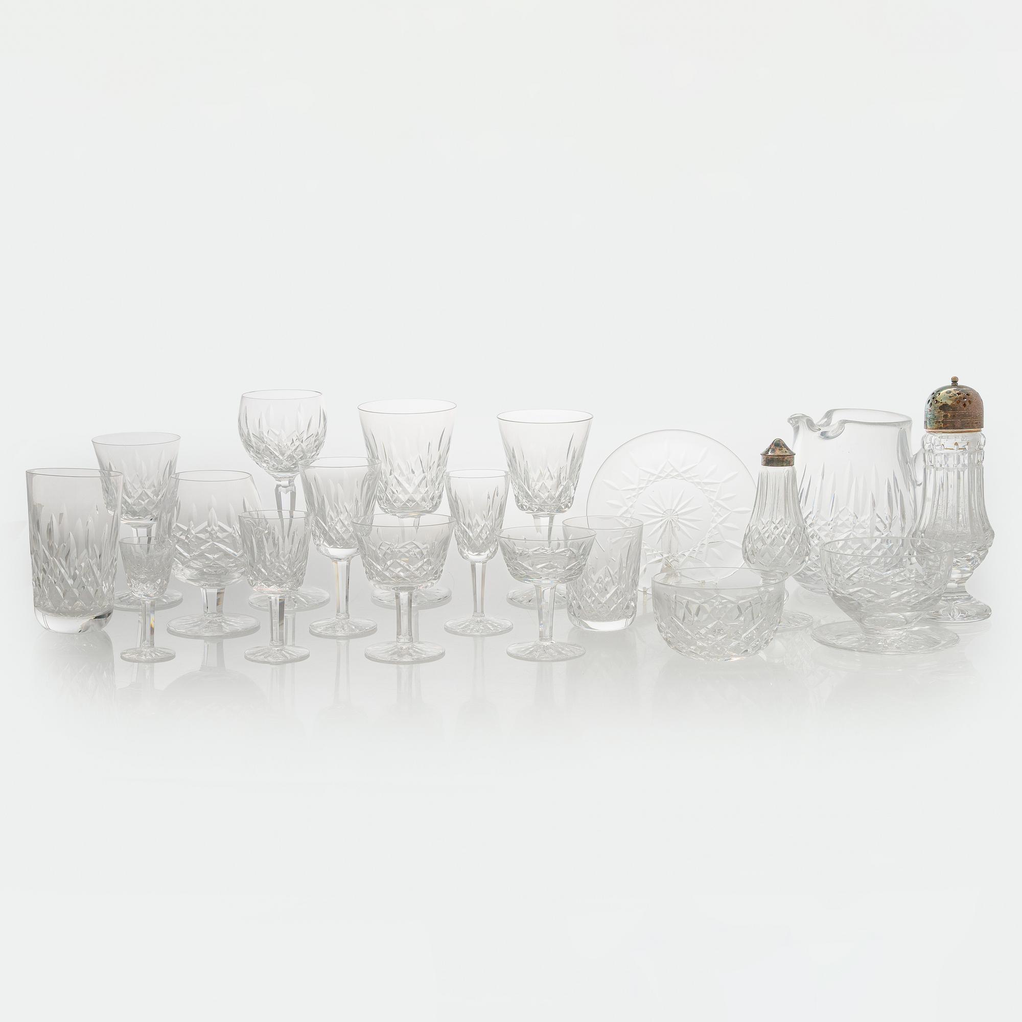 A 142-piece glass set, crystal, Waterford 1960s/1970s.