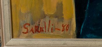PAAVO SARELLI, öljy levylle, signeerattu ja päivätty -80.
