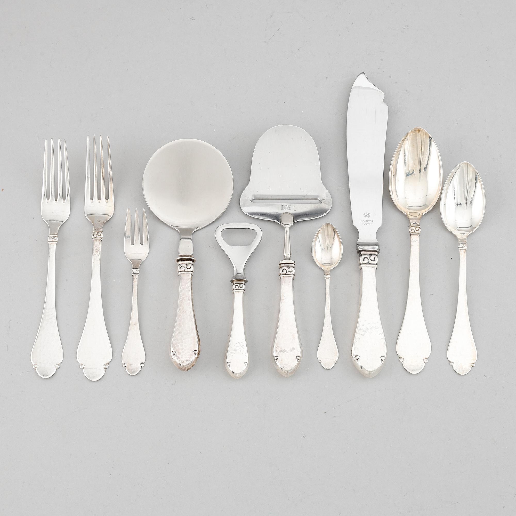 A danish silver cutlery (54 pcs).