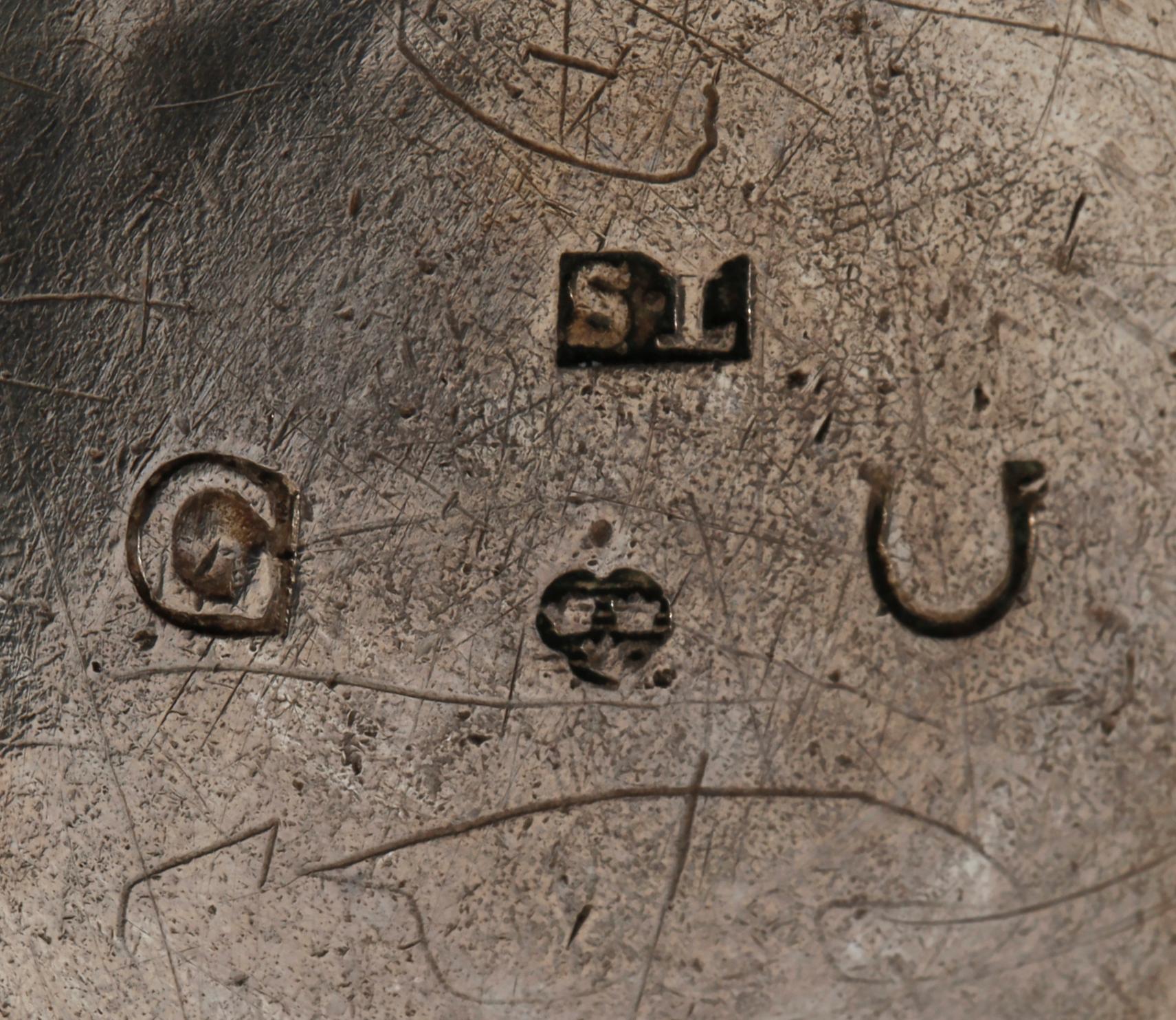 BÄGARE, silver, Samuel Lundal, Gävle. 1778. Vikt ca 57 g.