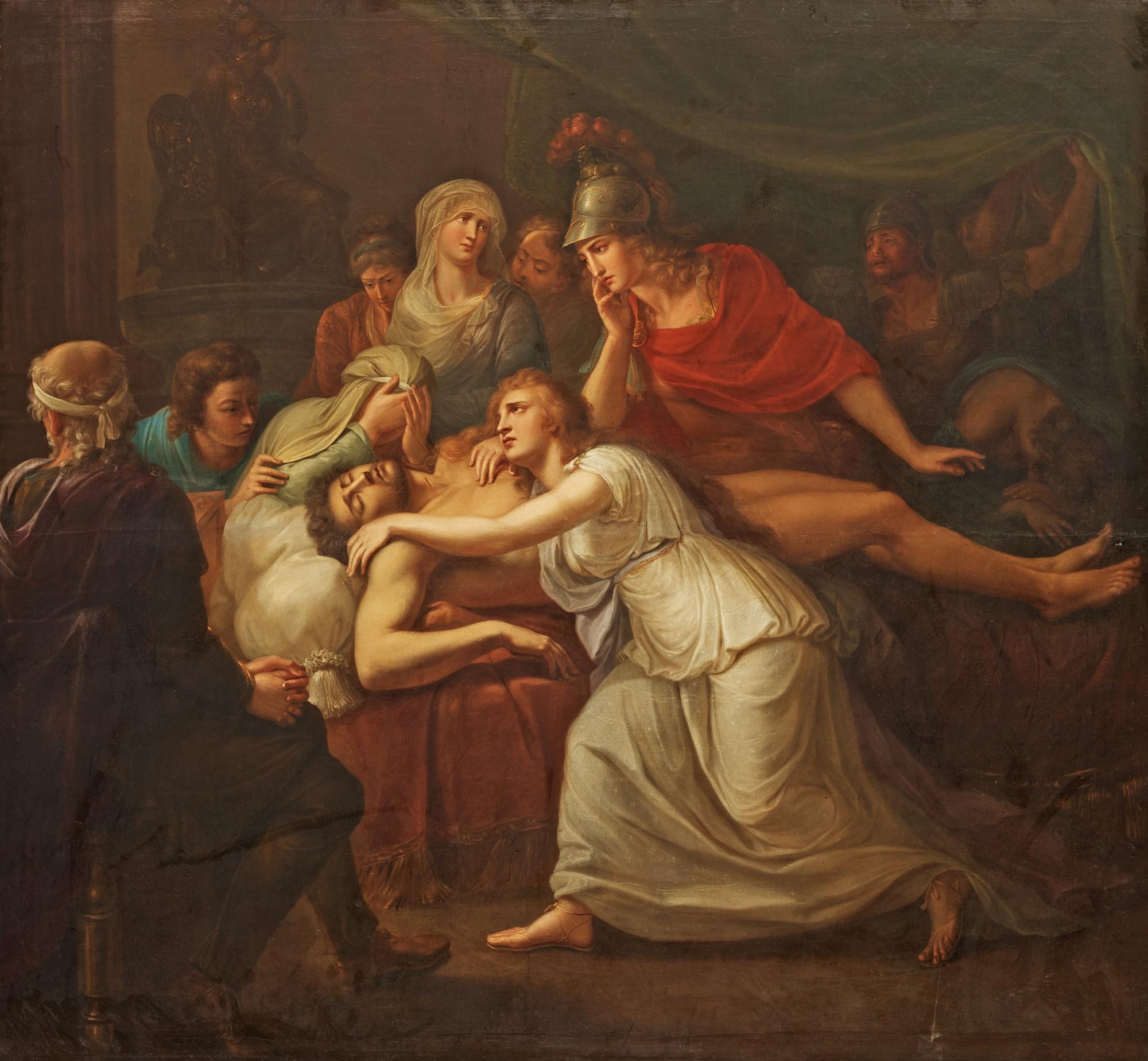 Heinrich Friedrich Füger Hans krets, Andromache sörjer Hektor.