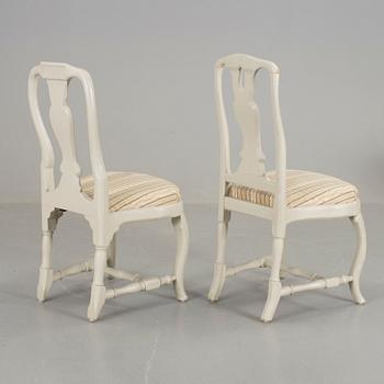 STOLAR, 2 stycken, senbarock, 1700-tal.