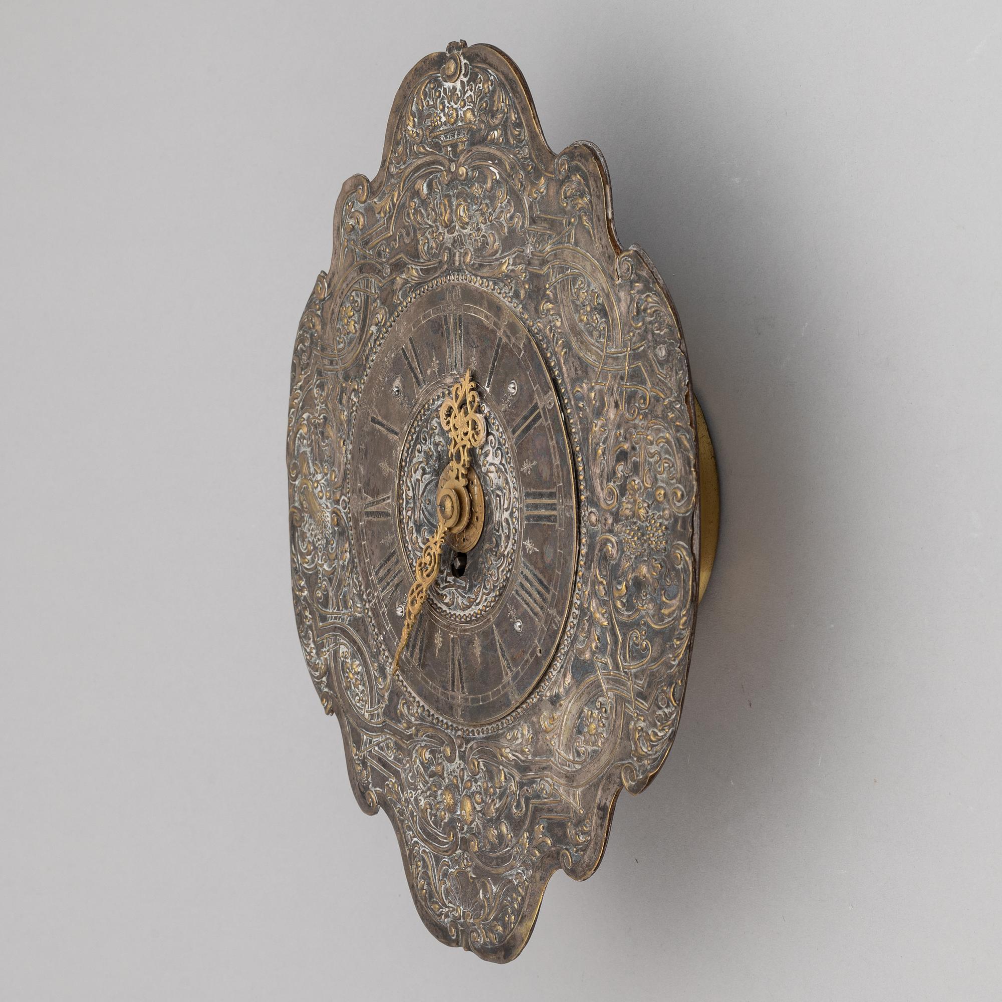 Wall clock, 18th century and later.