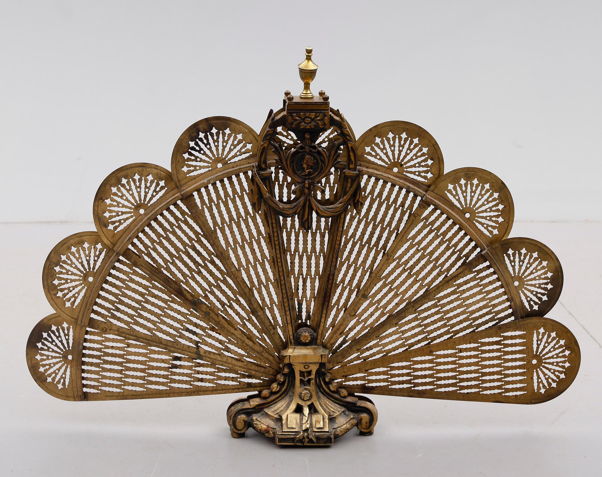 BRASSKYDD, mässing, Louis XVI-stil, 1800-tal.