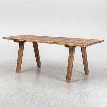 A pine table, 19th Century.