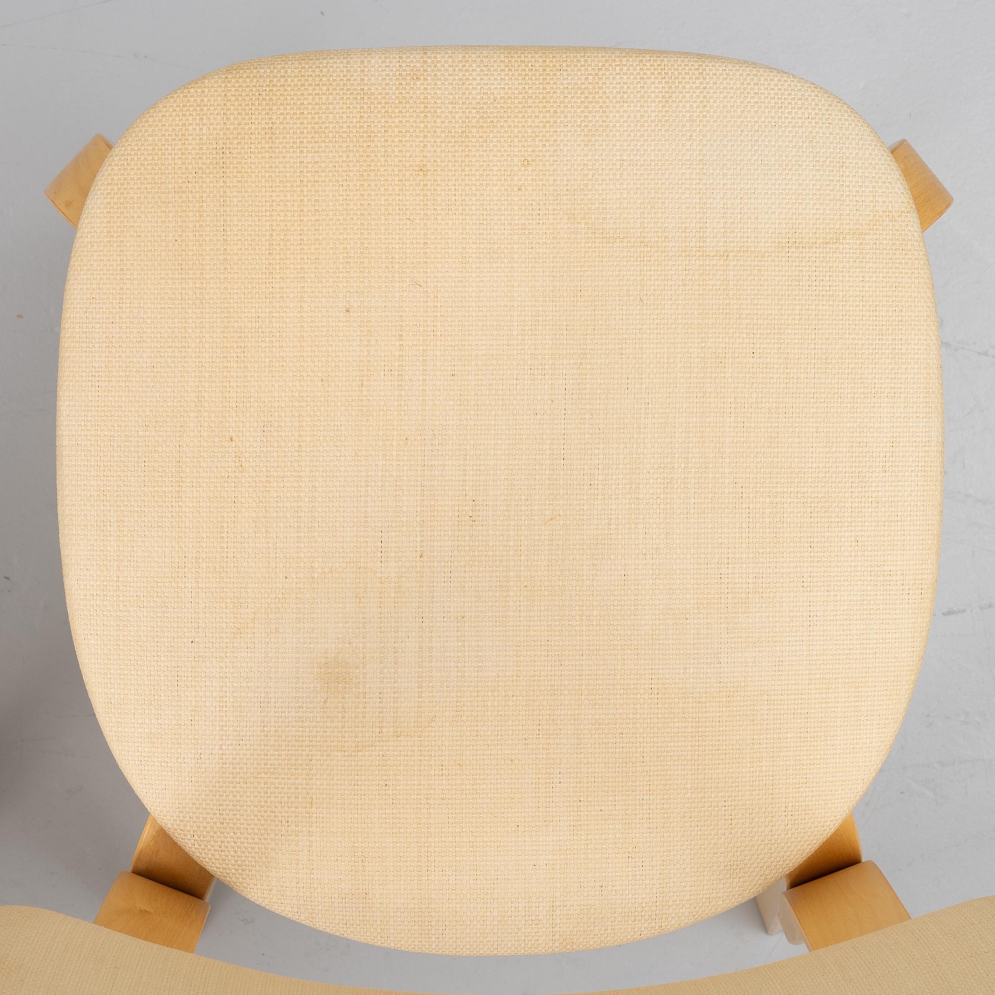 Alvar Aalto, four model 63 chairs, Artek, late 20th century.