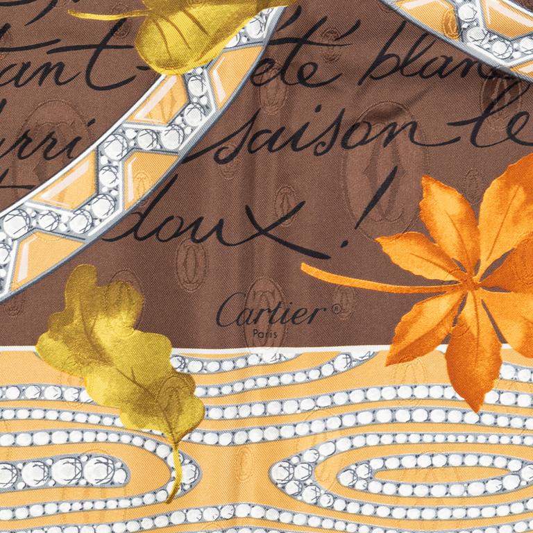 Cartier, scarf, "Baudelaire L'automne".