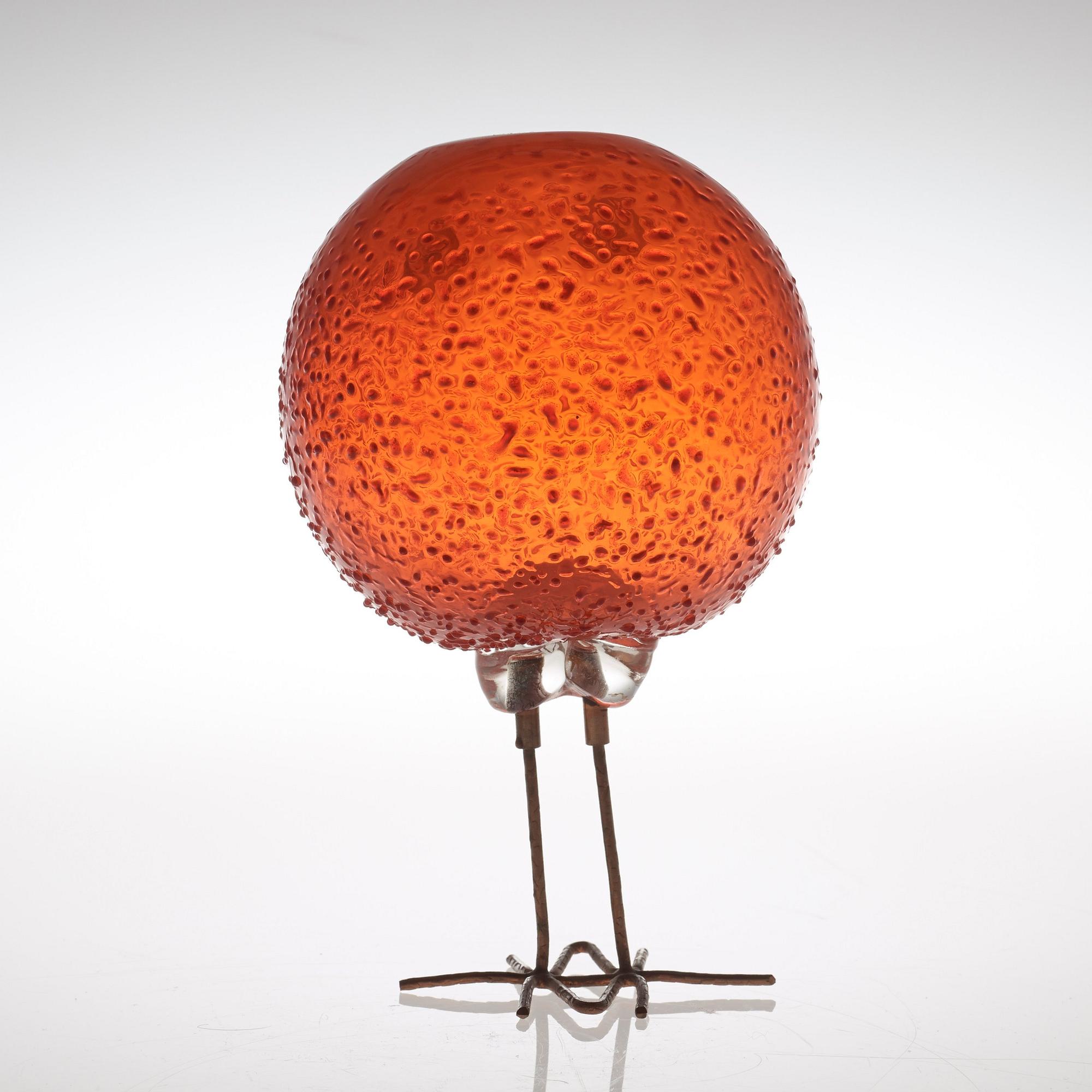 A Peter Pelzel 'Pulcino' glass bird, Vistosi, Italy 1960's.