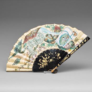 650. A Chinese fan, Qing dynasty, 19th Century.